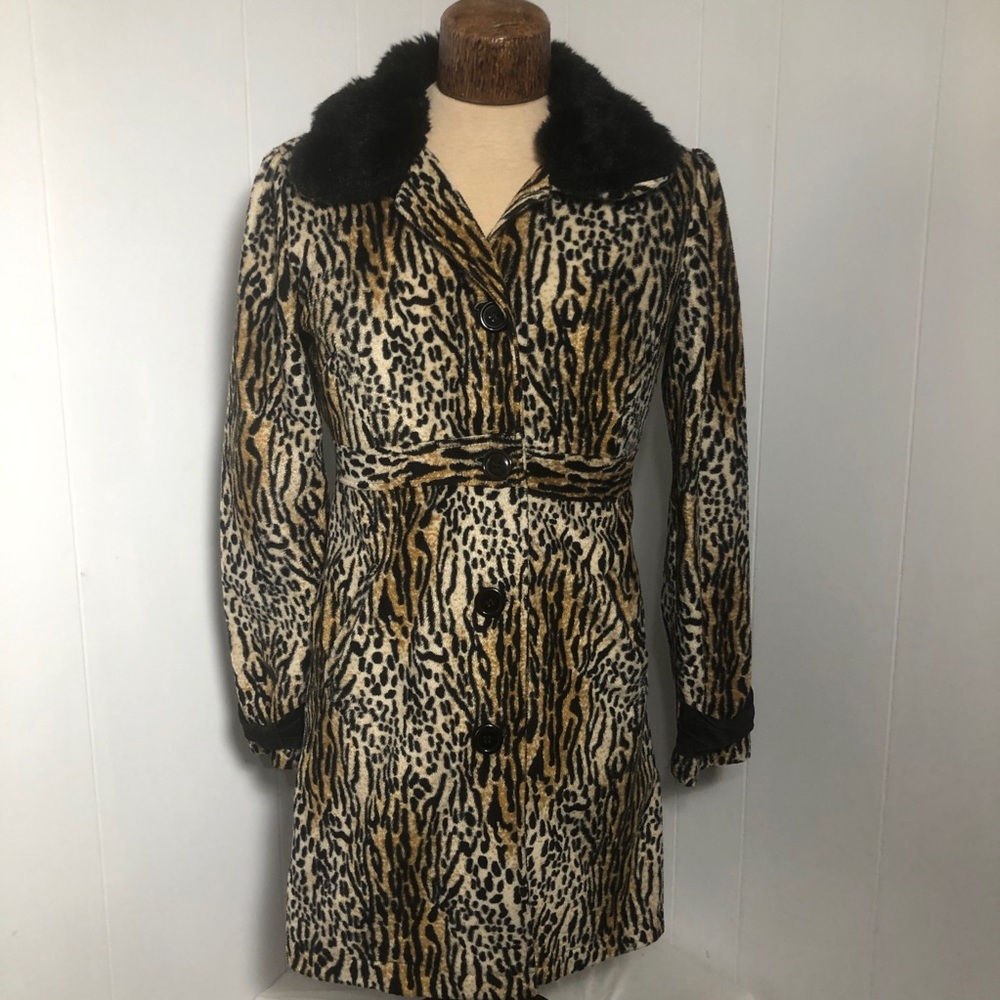 Womens Animal Print Coat. Size large